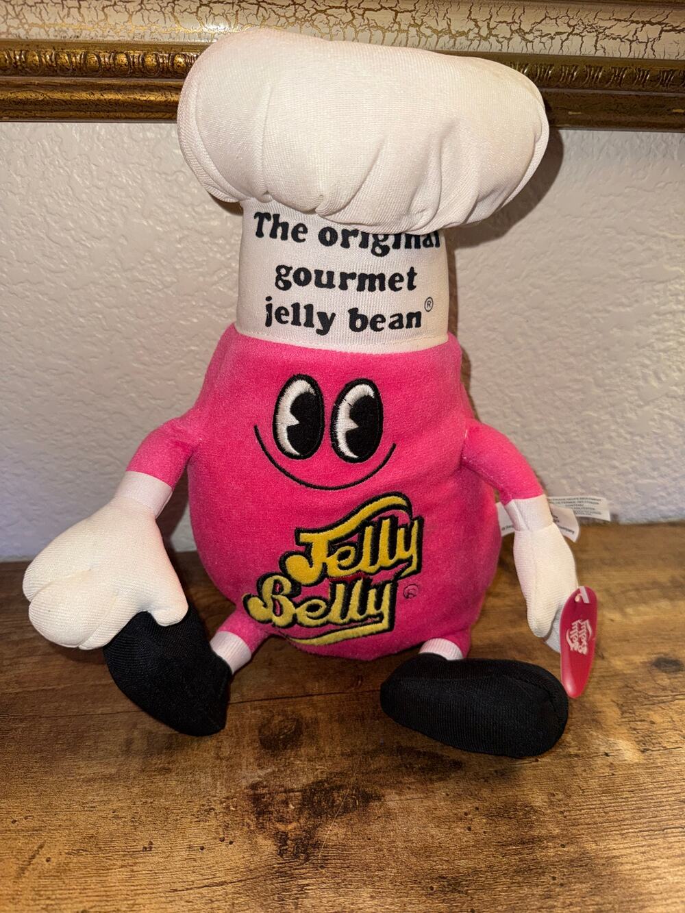 Jelly Belly Chef Plush Pink Jelly Bean Stuffed Animal Nanco w/ Tags Collectible